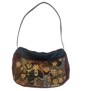 Vintage Tapestry Shoulder Bag Children of the World